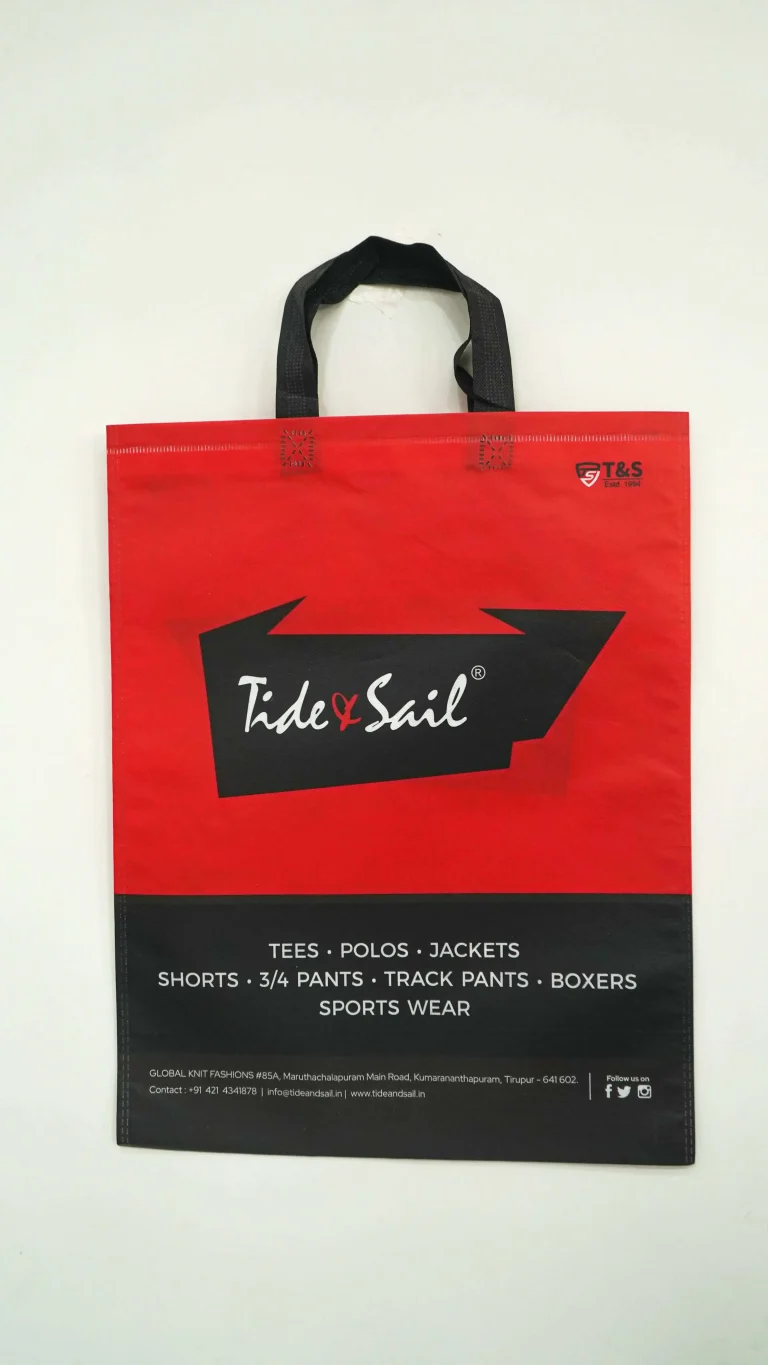 Custom BOPP/non-woven shopping bag manufactured by Shiva PolyFab, design 11