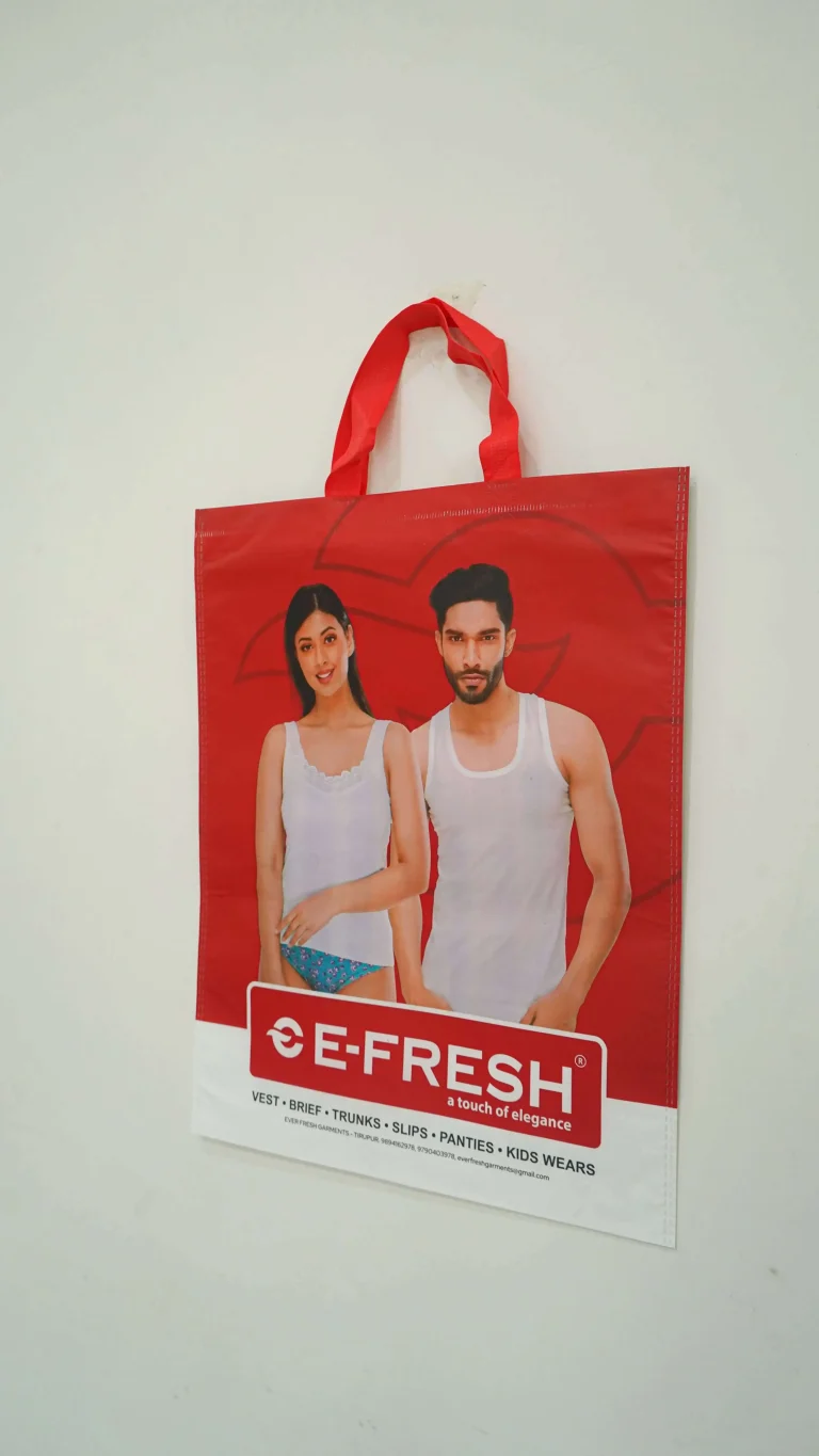 Custom BOPP/non-woven shopping bag manufactured by Shiva PolyFab, design 13