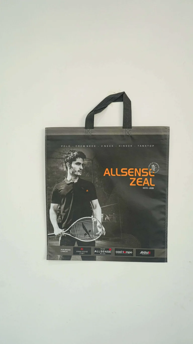 Custom BOPP/non-woven shopping bag manufactured by Shiva PolyFab, design 14