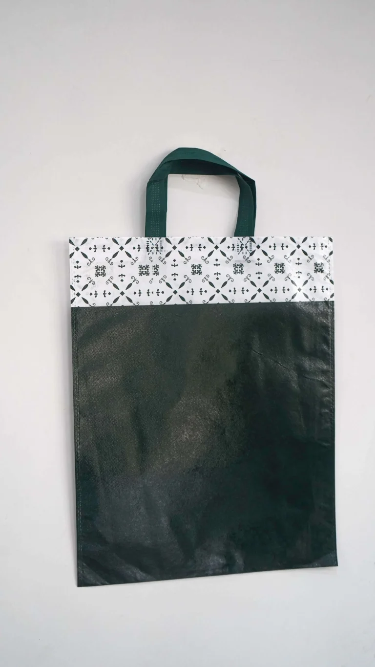 Custom BOPP/non-woven shopping bag manufactured by Shiva PolyFab, design 22